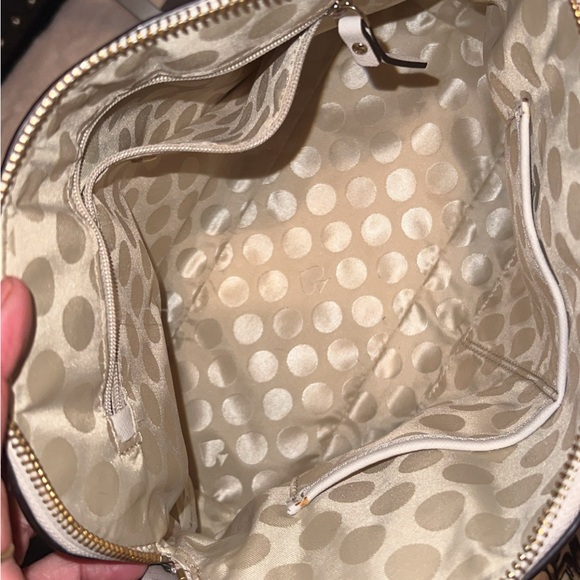 Kate Spade Leather Handbag/Satchel/Crossbody Cedar Street Maze Ivory Beige - Picture 10 of 15